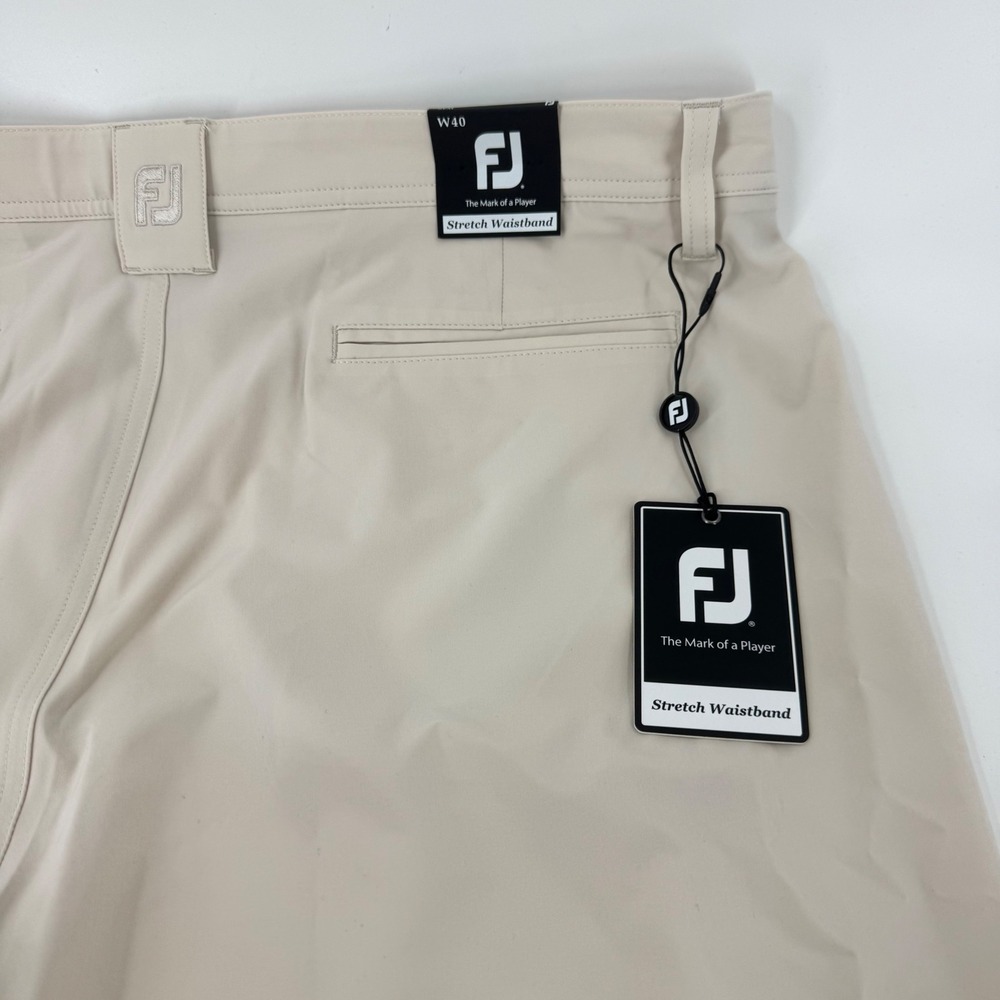 FootJoy Mens Performance Lightweight Golf Shorts Stone Beige 40 New with tags - Picture 11 of 13